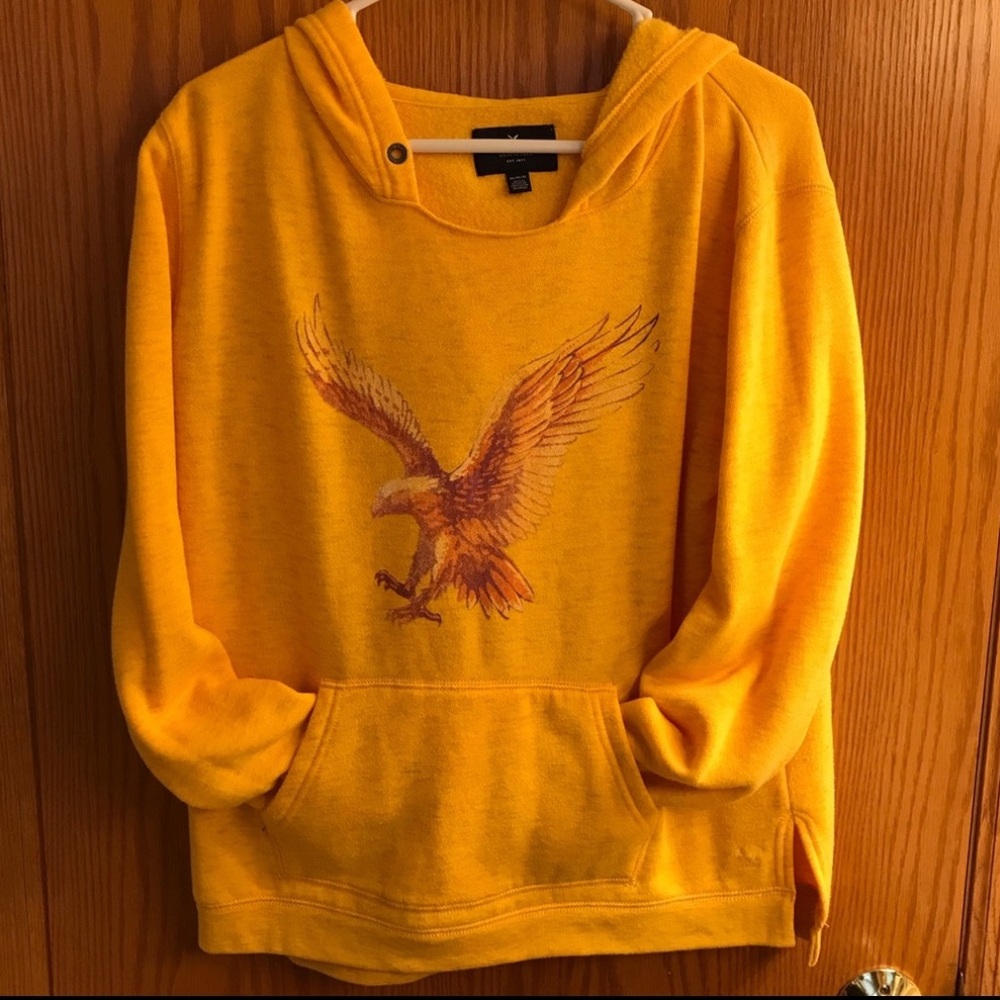 Yellow Orange American Eagle Hoodie